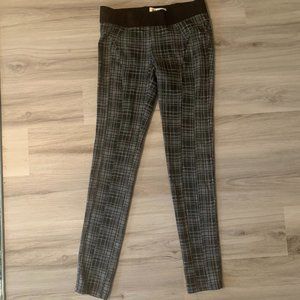 Gray and black plaid skinny pants